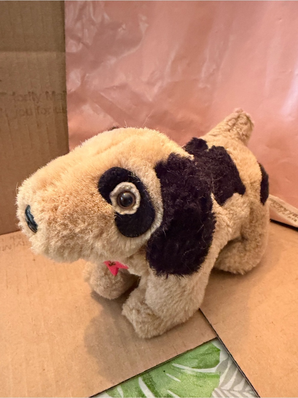 Mervyn's Y2K California Plush Puppy - Tan & Black TOBY !